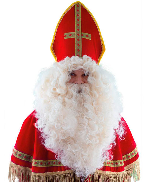 Sankt Nikolaus Weihnachtsmann Perücke und Bart | Weiß