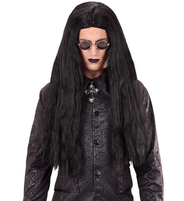 Vampir Langhaar Perücke "Eastbourne" für Herren | Schwarz