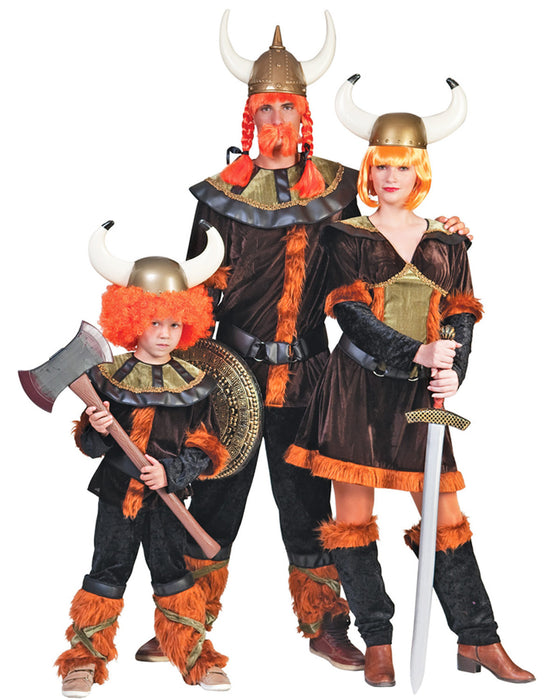 Wikinger Kostüm "Raudur" für Herren | Anzug mit Fellbesatz