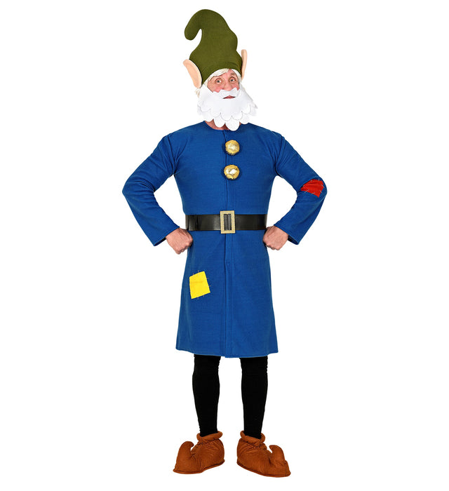 Zwergen Kostüm für Erwachsene - Blau | Wichtel Gnom Märchen Film