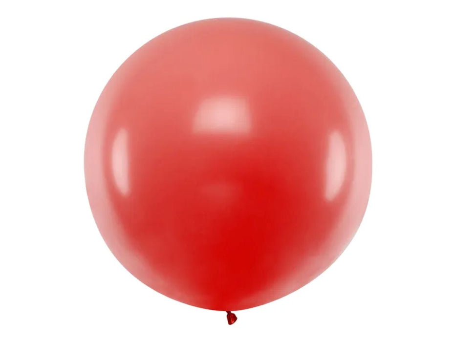 1 Stk. Luftballon Ø100cm "Uni Pastell" | Rot
