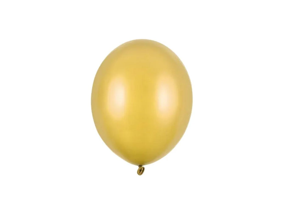 100 Stk. Luftballon Ø12cm "Uni Metallic" | Gold