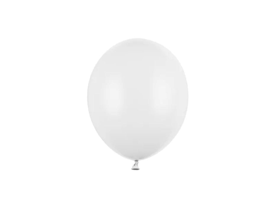 100 Stk. Luftballon "Uni Pastell" 12cm Ø | Pure White