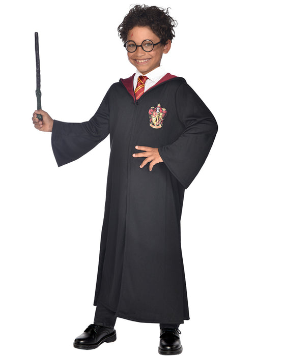 Harry Potter Kostüm für Kinder - Schwarz Rot | Roben Set Magier Zauberer