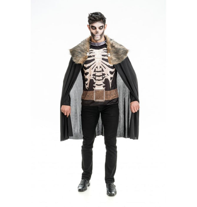 "Skelett König" Kostüm für Herren | Schwarz Braun
