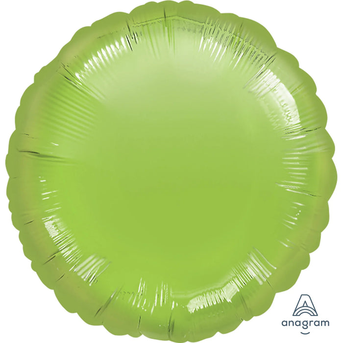 ABC18 Folienballon Ø 43 cm Uni Lime Green / Kiwi