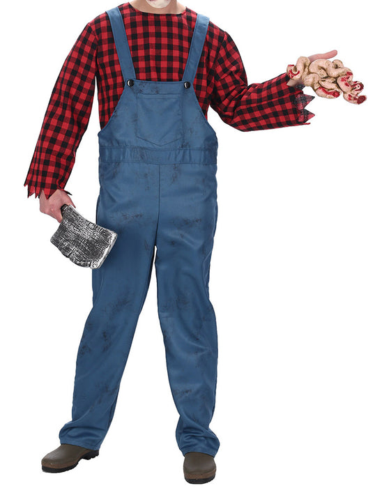 Horror Hase "Lumberjack" - Herren Kostüm | Blau Rot