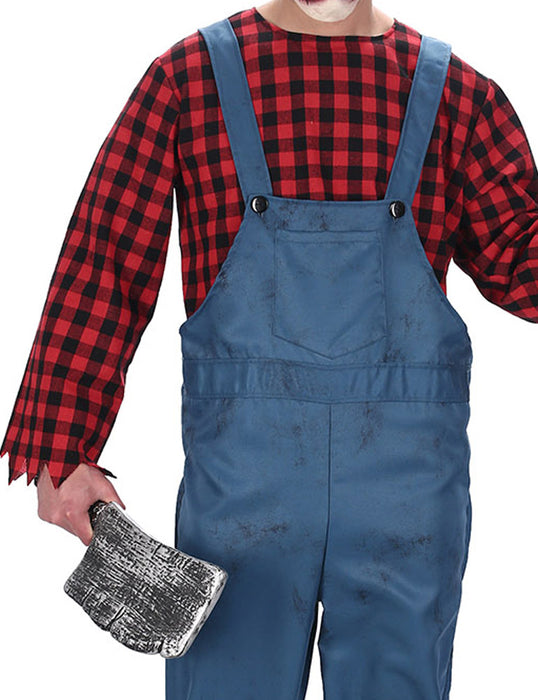 Horror Hase "Lumberjack" - Herren Kostüm | Blau Rot