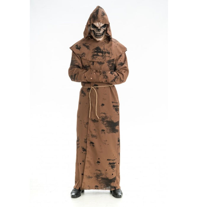 "Zombie Mönch" Kostüm für Herren | Braun