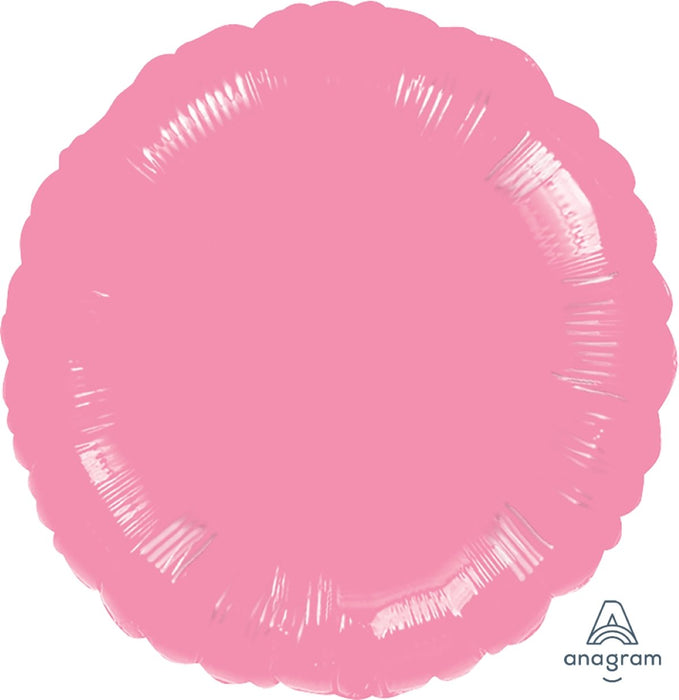 ABC18 Folienballon Ø 43 cm Uni Rosa