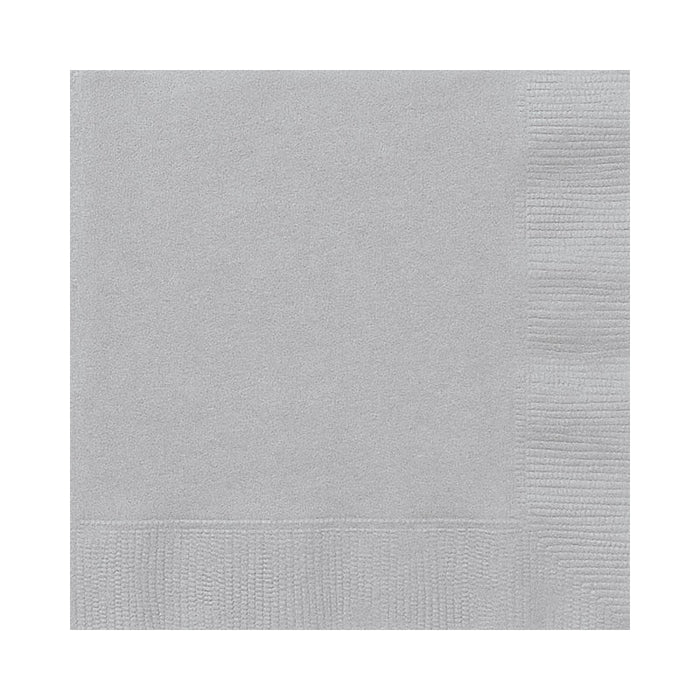 Servietten Uni 25x25cm/20St. Silber