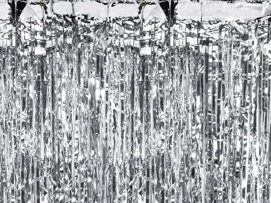 Türvorhang Lametta silber | 90x250cm
