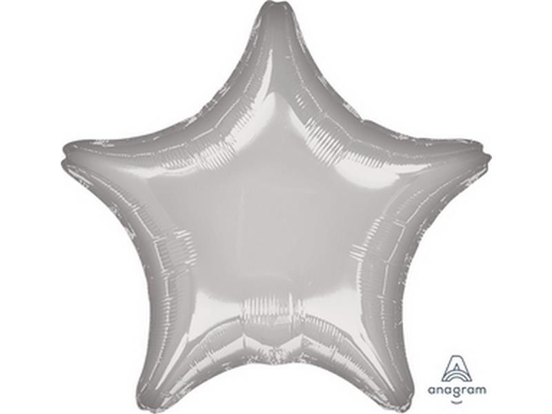 ABC18 Stern Folienballon Ø 43 cm Silber