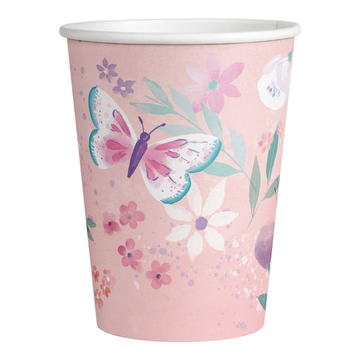 "Flutter" Schmetterlinge | 8 Trinkbecher 250 ml