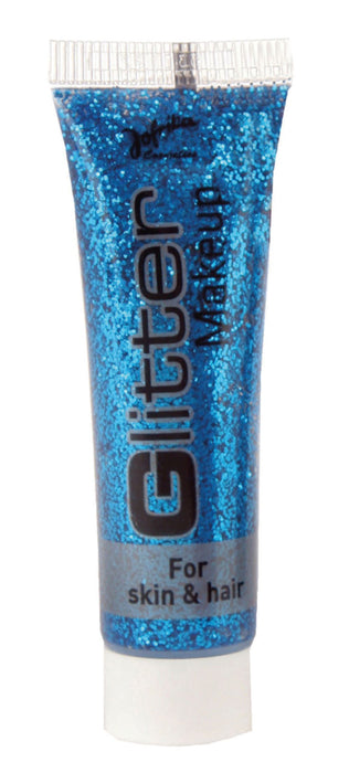 Glitter Make up für Haut und Haar - Blau
