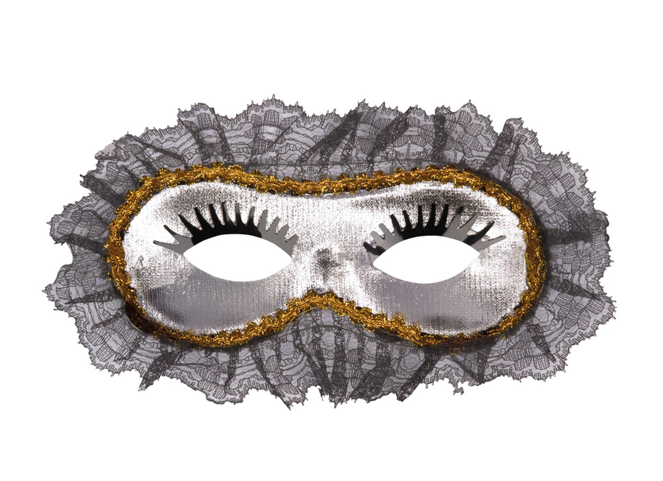 Spitzen Augenmaske Venezia - Silber