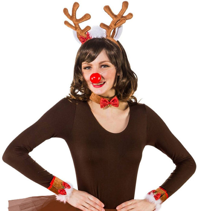 Rentier Kostüm Set 5-teilig | Tierkostüm Weihnachten
