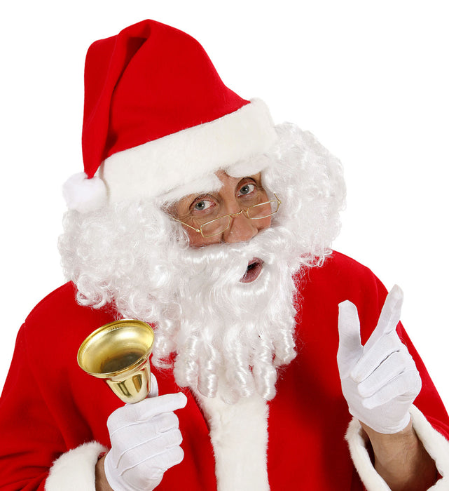 Weihnachtsmann Nikolaus Perücke und Bart | Weiß