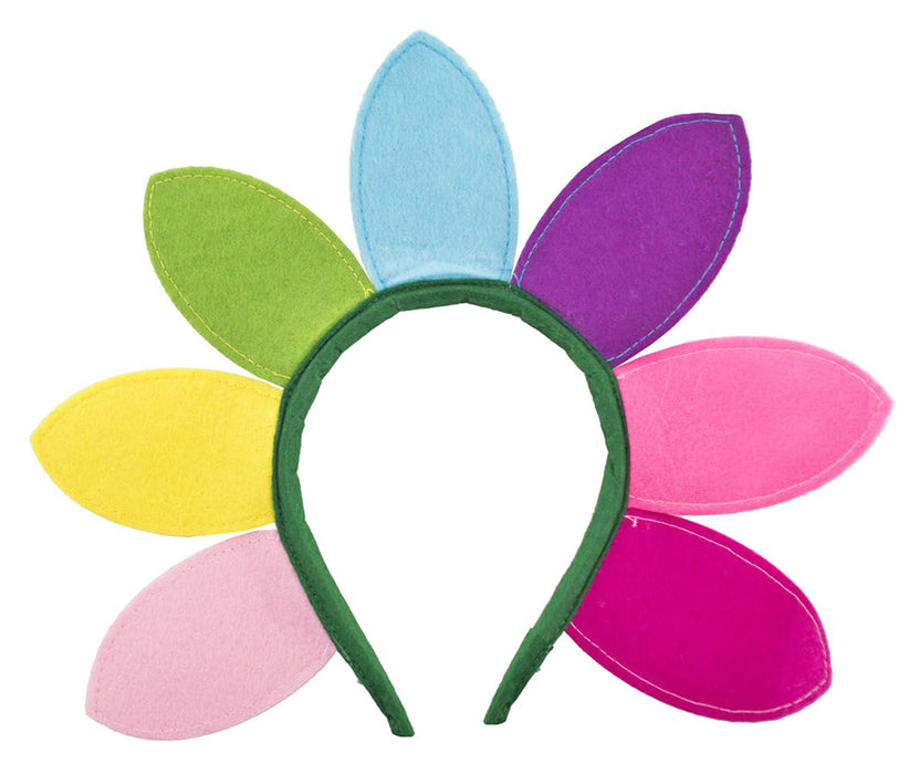 Bunter Blüten Haarreif zum Blumen Kostüm | Party Zubehör Clown