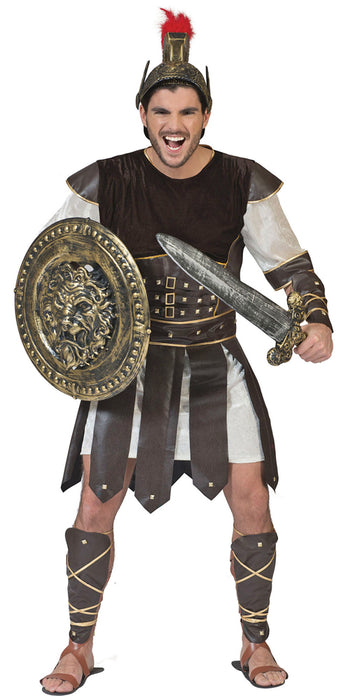 Römischer Gladiator "Priscus" - Kostüm für Herren | Braun Gold