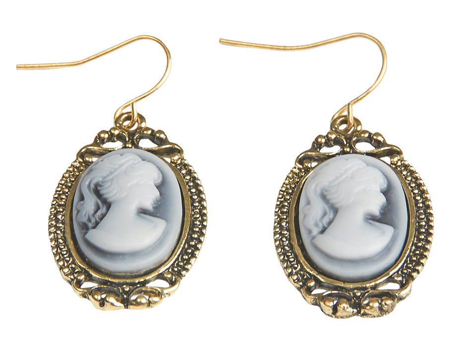 Kamee Ohrringe zum Barock Kostüm | Damen Schmuck