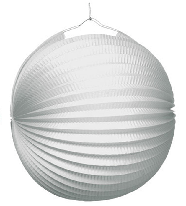 Transparenter Papier Lampion 25 cm - Weiß