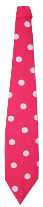 Krawatte 50er Jahre mit Punkten Pink