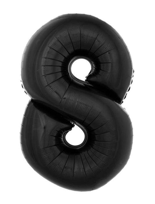 XXL Zahlen Folienballon 100 cm - Schwarz 8