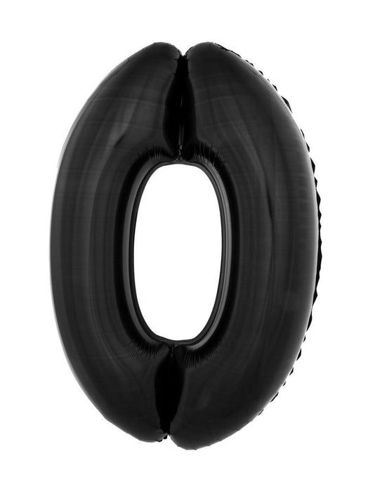 XXL Zahlen Folienballon 100 cm - Schwarz 0