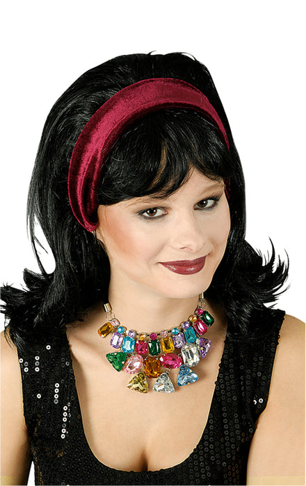 Buntes Strass Collier - Statement Schmuck Halskette zum Kostüm