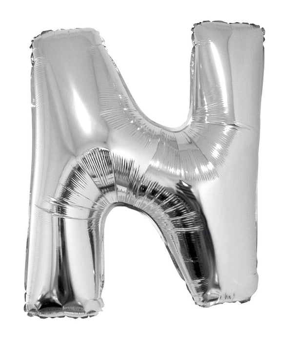 XXL Buchstaben Folienballon 100 cm - Silber Buchstabe N