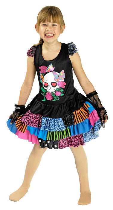 Lovely Punk Kleid und Armstulpen für Kinder Gr. 140 152