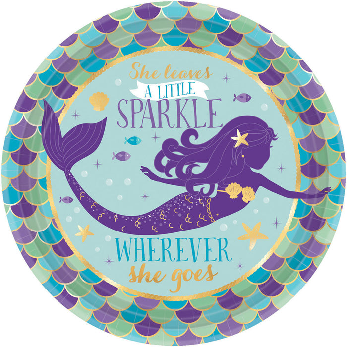 Pappteller "Mermaid Wishes" | Ø17,7cm/8Stk.