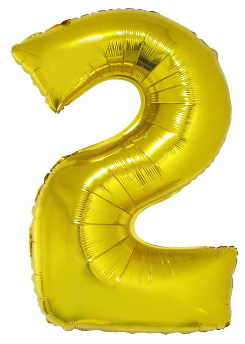 XXL Zahlen Folienballon 100 cm - Gold 2
