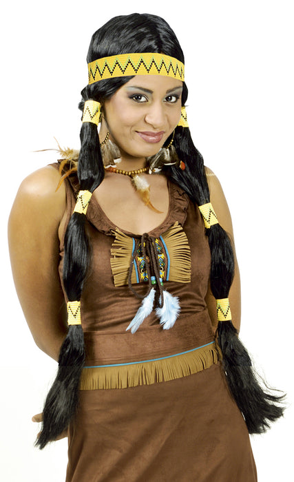 Indianerin Perücke "Kaya" zum Kostüm