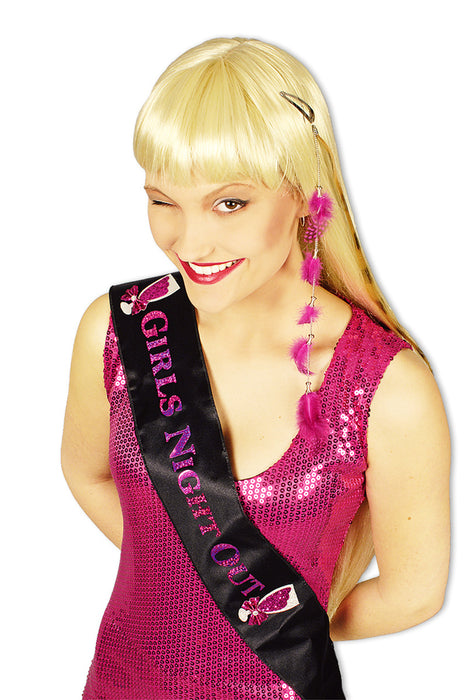Junggesellenabschied Schärpe Girls Night Out - Schwarz Pink