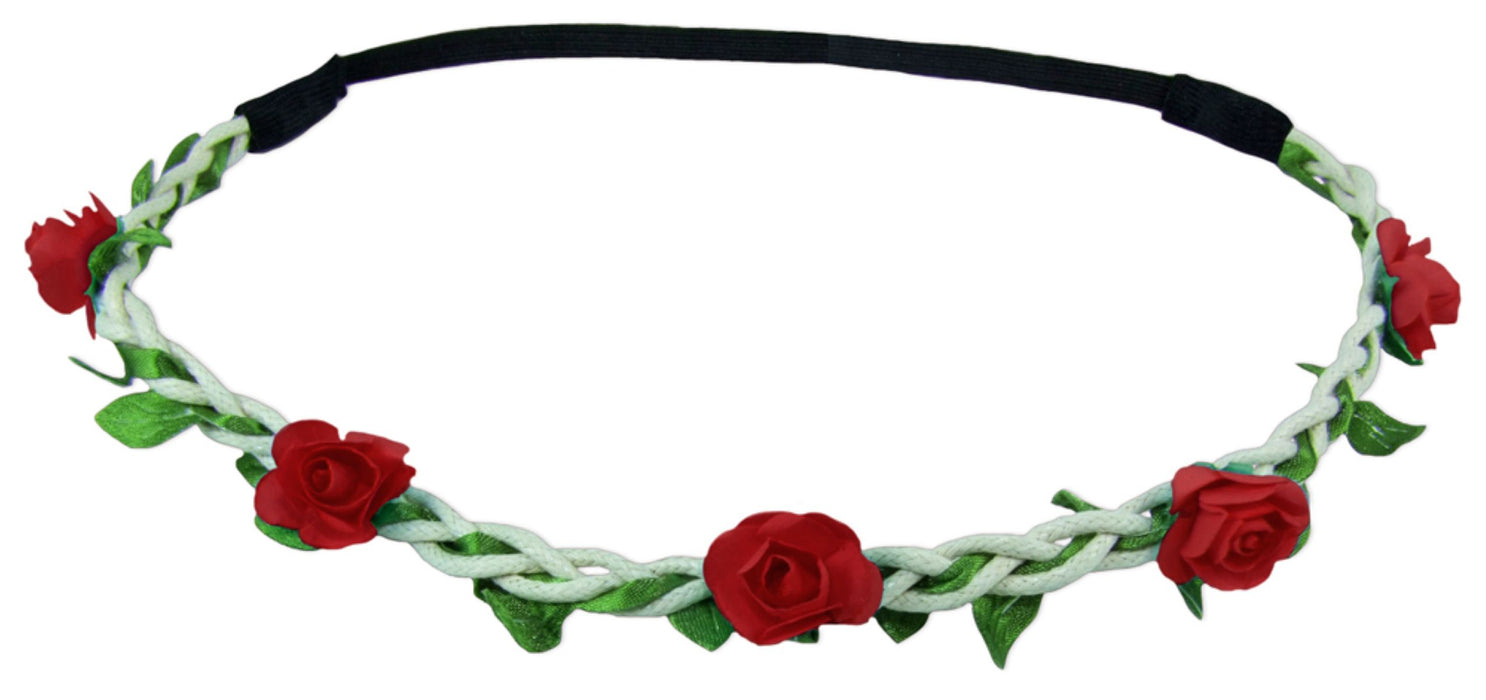 Blumen Haarband "Bella" mit kleinen Rosen | Rot