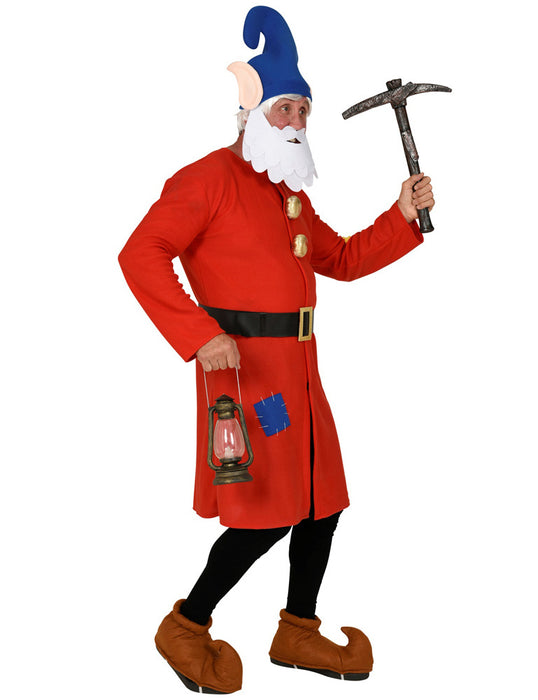 Zwergen Kostüm für Erwachsene - Rot | Wichtel Gnom Märchen Film