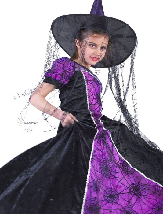 Hexe Spinnenkönigin Kleid Thekla für Mädchen