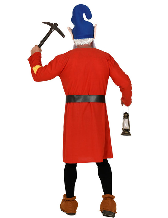 Zwergen Kostüm für Erwachsene - Rot | Wichtel Gnom Märchen Film