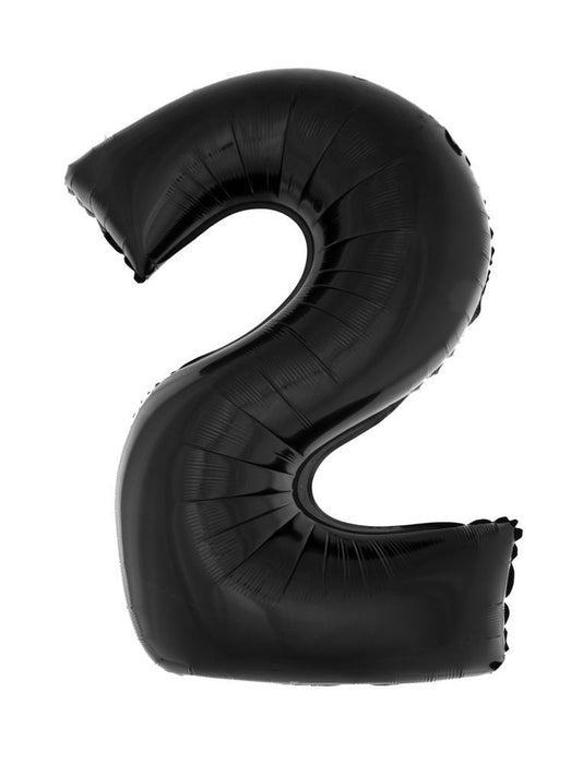 XXL Zahlen Folienballon 100 cm - Schwarz 2