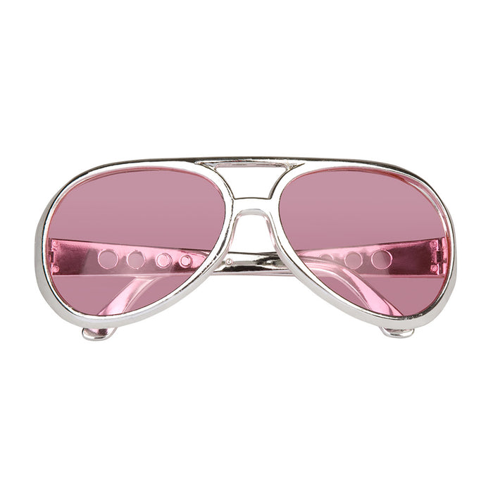 Brille Rock´n Roll Reno - Rosa | Zubehör 50er 60er Jahre Rockstar Elvis Partykostüm