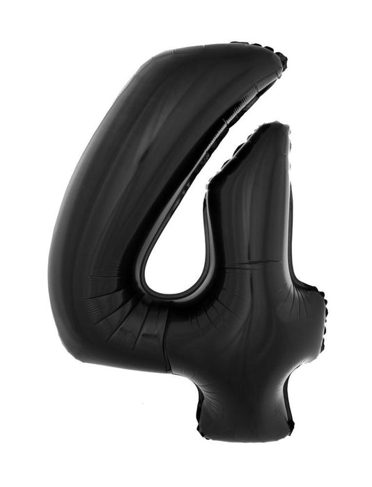 XXL Zahlen Folienballon 100 cm - Schwarz 4