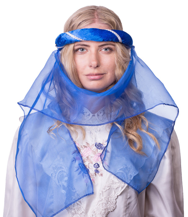 Mittelalter Haarband Helena für Damen - Blau Silber