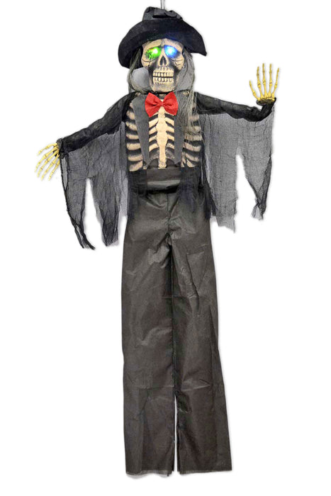 Horror Bräutigam Hängefigur mit leuchtenden Augen - 150 cm | Halloween Party Dekoration