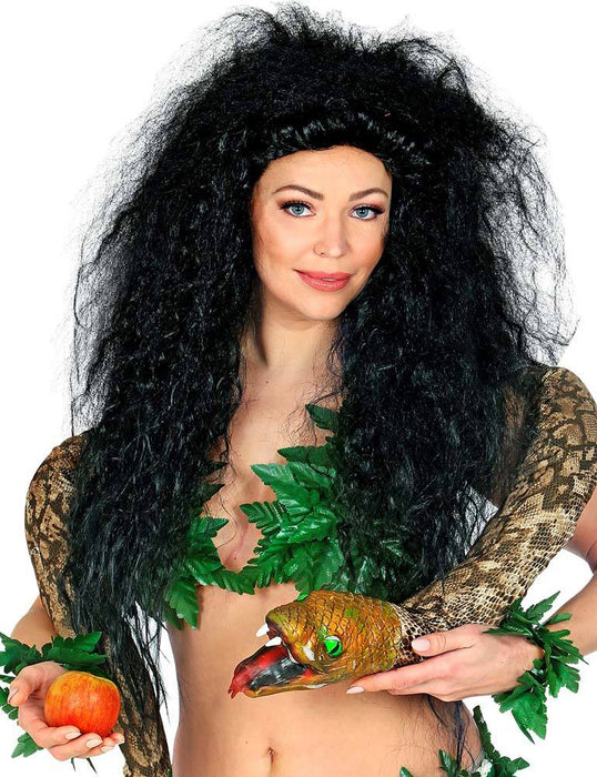 Langhaar Locken Perücke "Riesenfrise" - Schwarz | Popstar Rockstar Kostüm