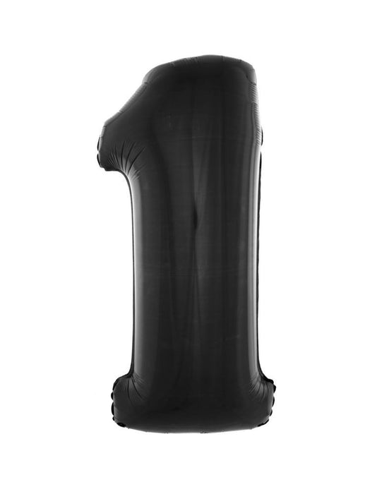 XXL Zahlen Folienballon 100 cm - Schwarz 1