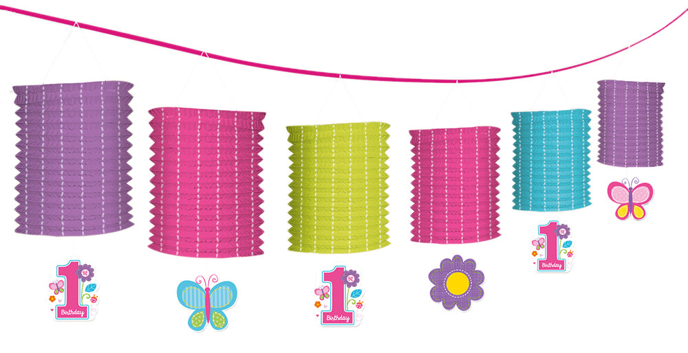 Sweet Birthday Girl 1. Geburtstag Party Dekorations Artikel - Dekolaternen-Girlande