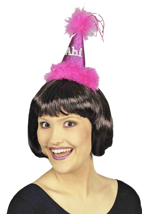 Haarreif mit Minihut "Abi" - Pink | Schulabschluss Party Zubehör