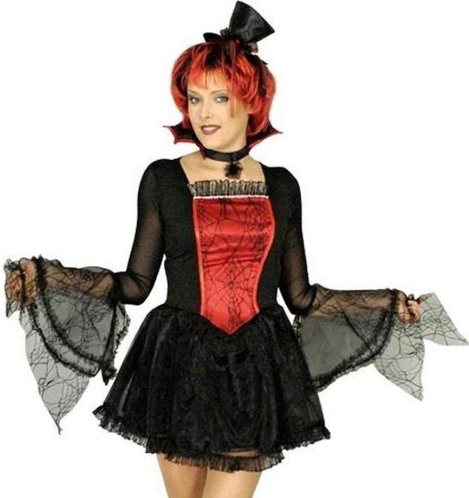 Vampirkostüm Aroha für Damen - Kleid Kragen und Minihut